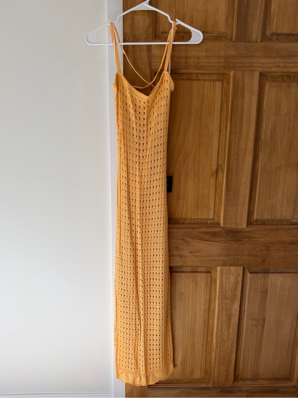 NWT Lulu's Crochet Maxi Dress in Golden Yellow